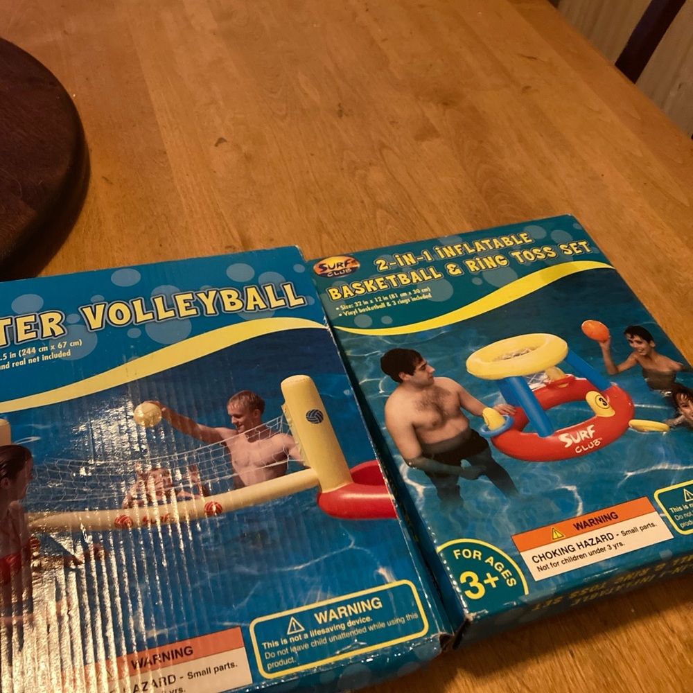 Surf Club water volleyball and basketball & ring toss set